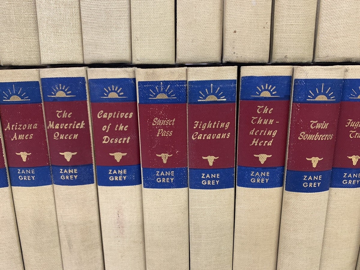 36 ZANE GREY Books Walter J Black Edition From 1950 s EBay