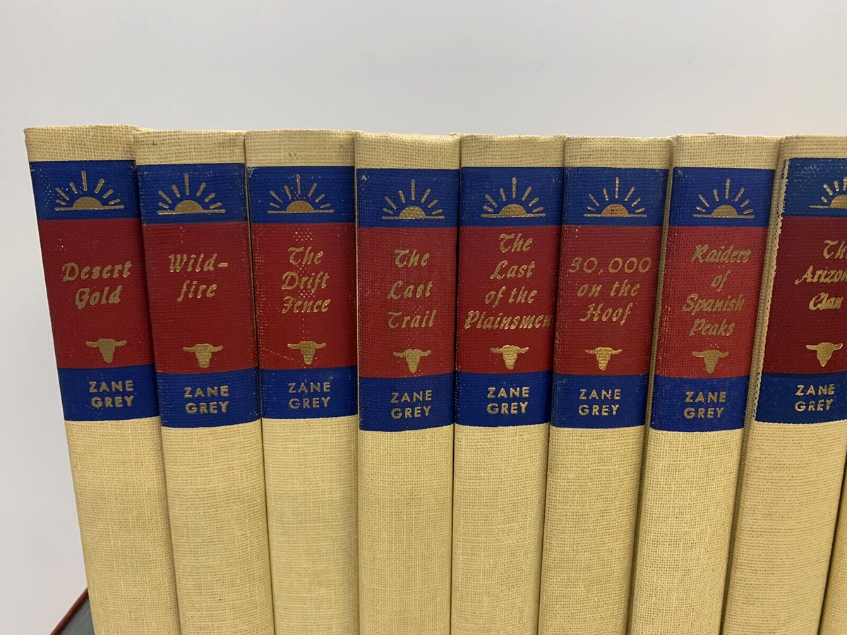 36 ZANE GREY Books Walter J Black Edition From 1950 s EBay
