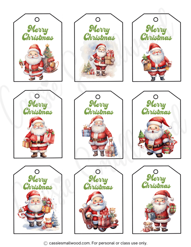 400 CUTEST Printable Christmas Tags Free PDF Cassie Smallwood