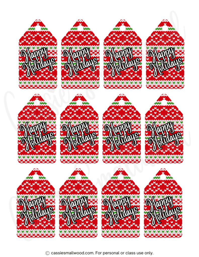 400 CUTEST Printable Christmas Tags Free PDF Cassie Smallwood