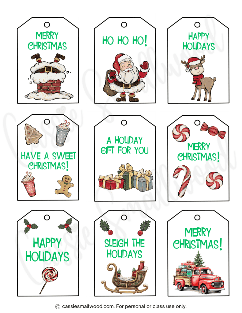 Editable Printable Christmas Tags From Kids