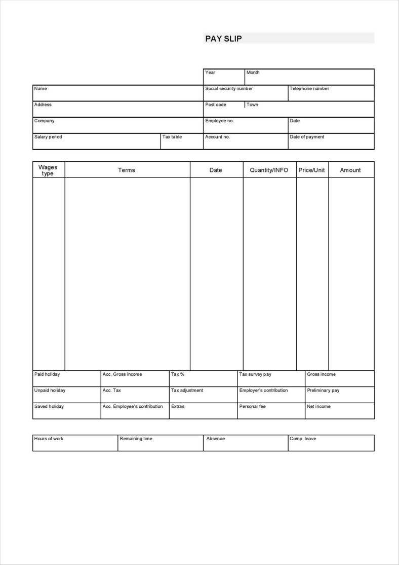 Editable Printable Check Stubs