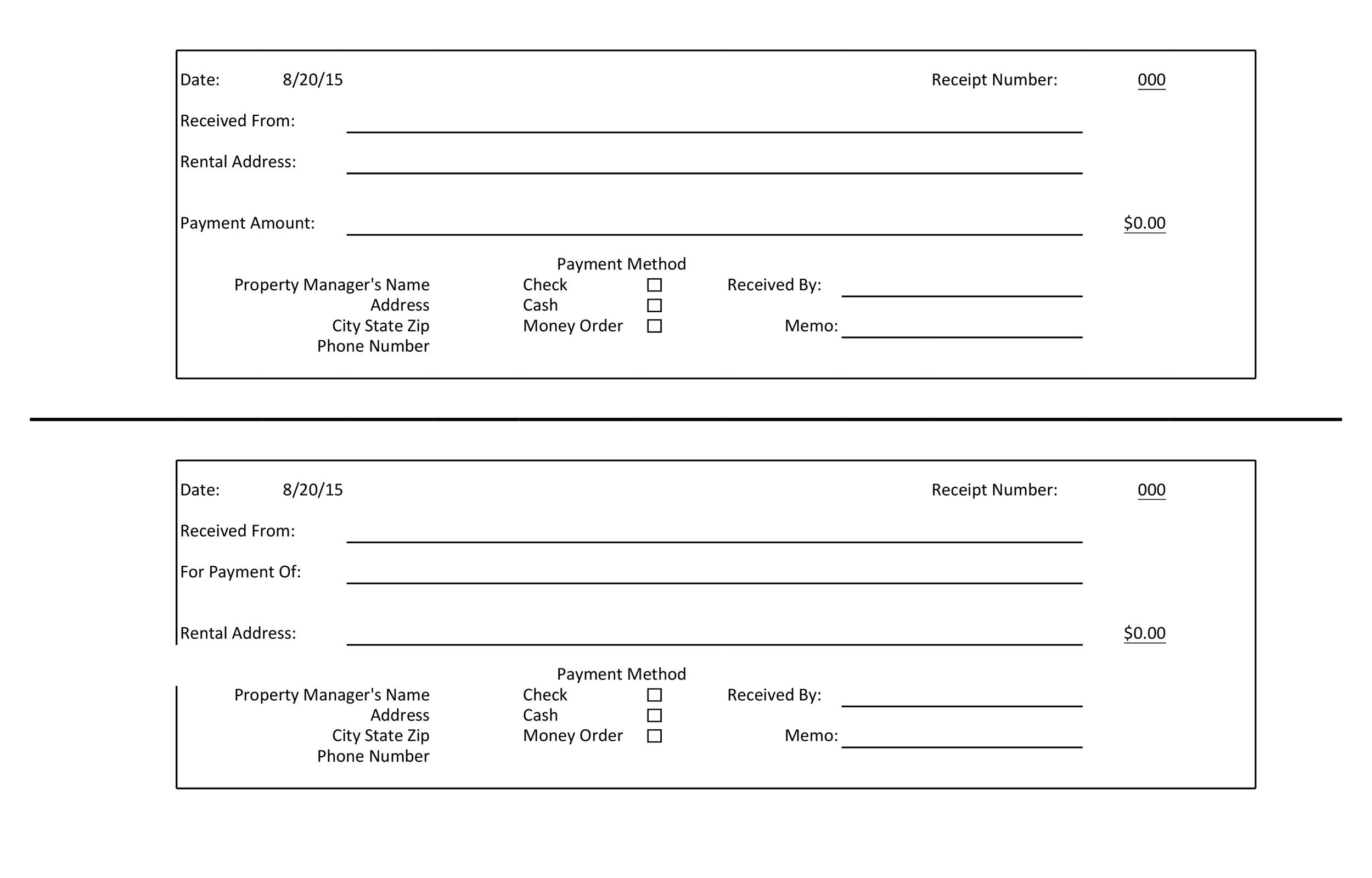Free Editable Printable Service Receipt