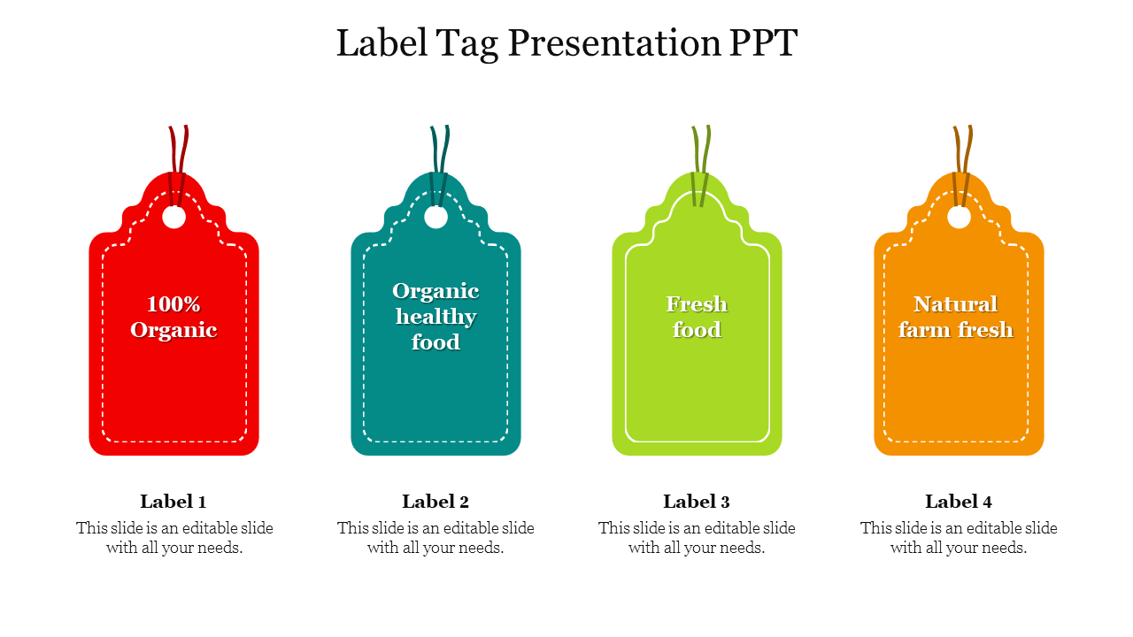 Best Label Tag Presentation PPT Template Slide Design