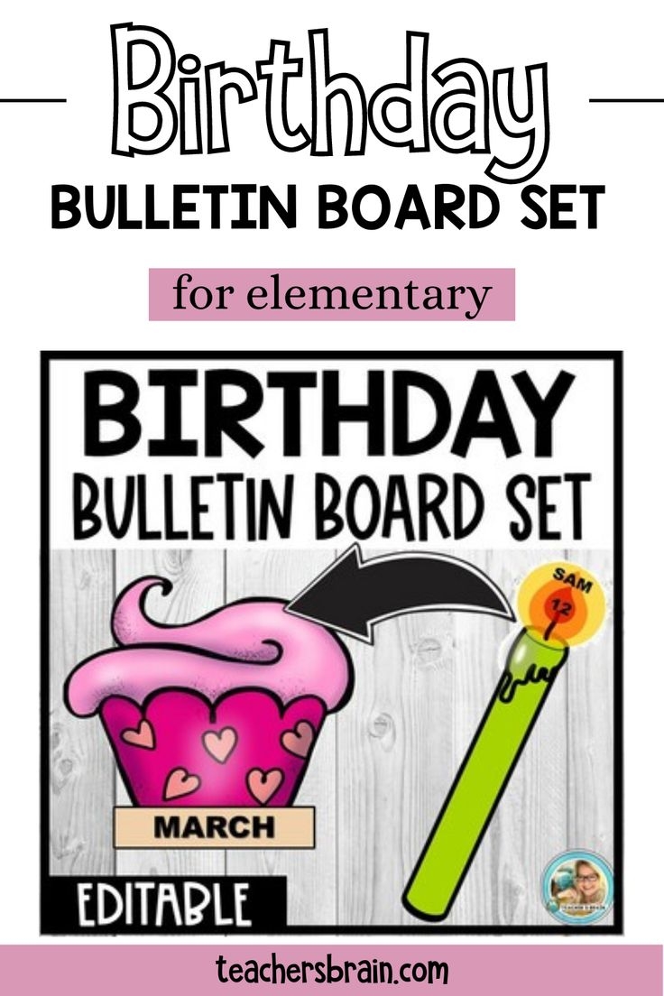 Free Printable Editable Birthday Bulletin Board Sets