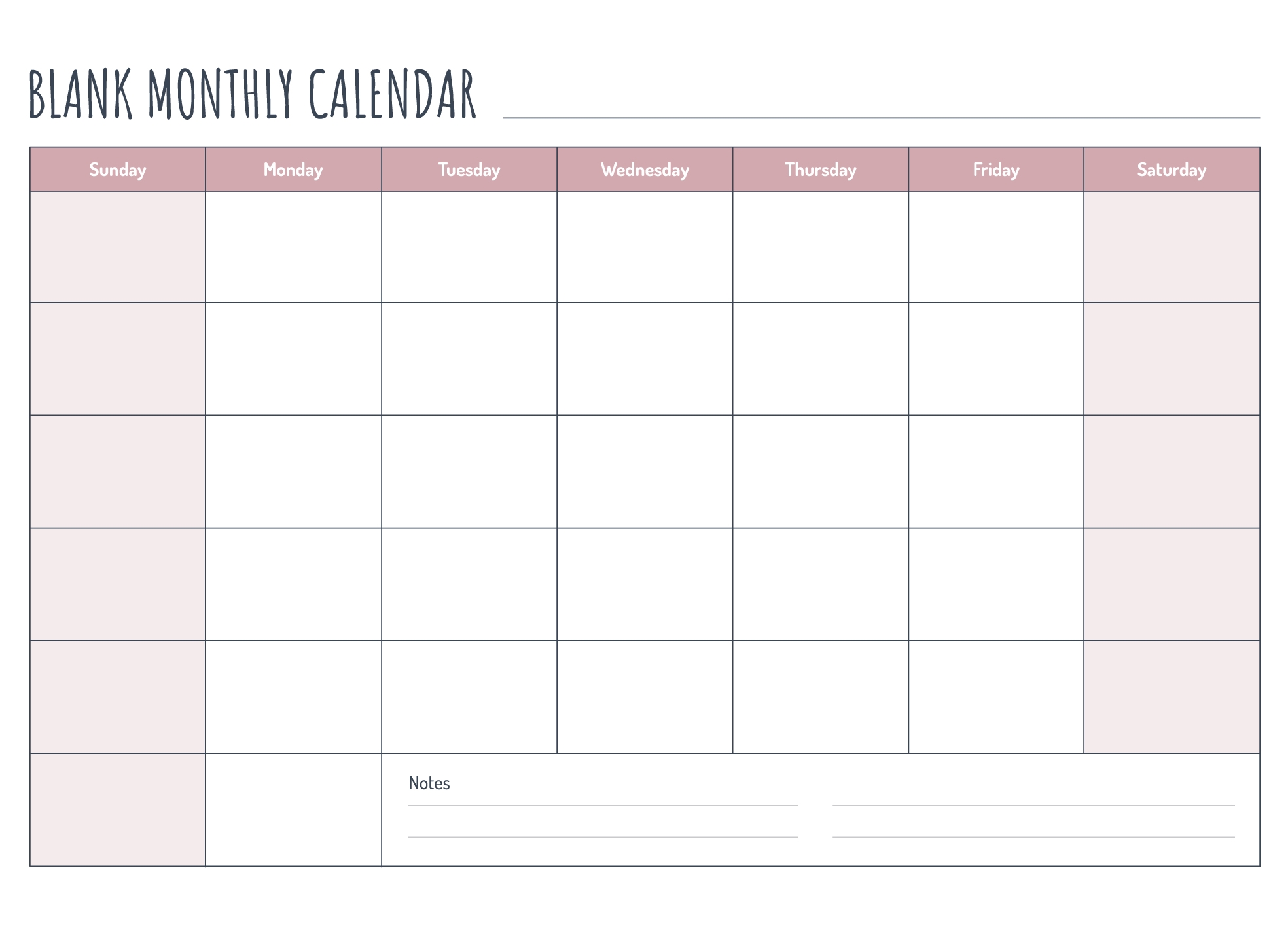 Free Printable Editable Monthly Calendars