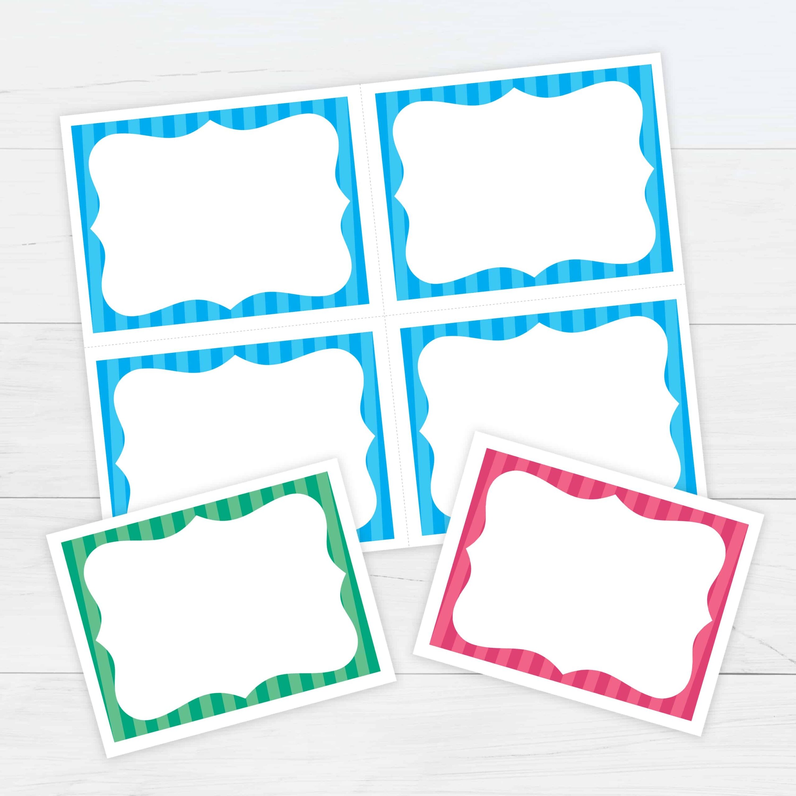 Free Printable Editable Flashcards