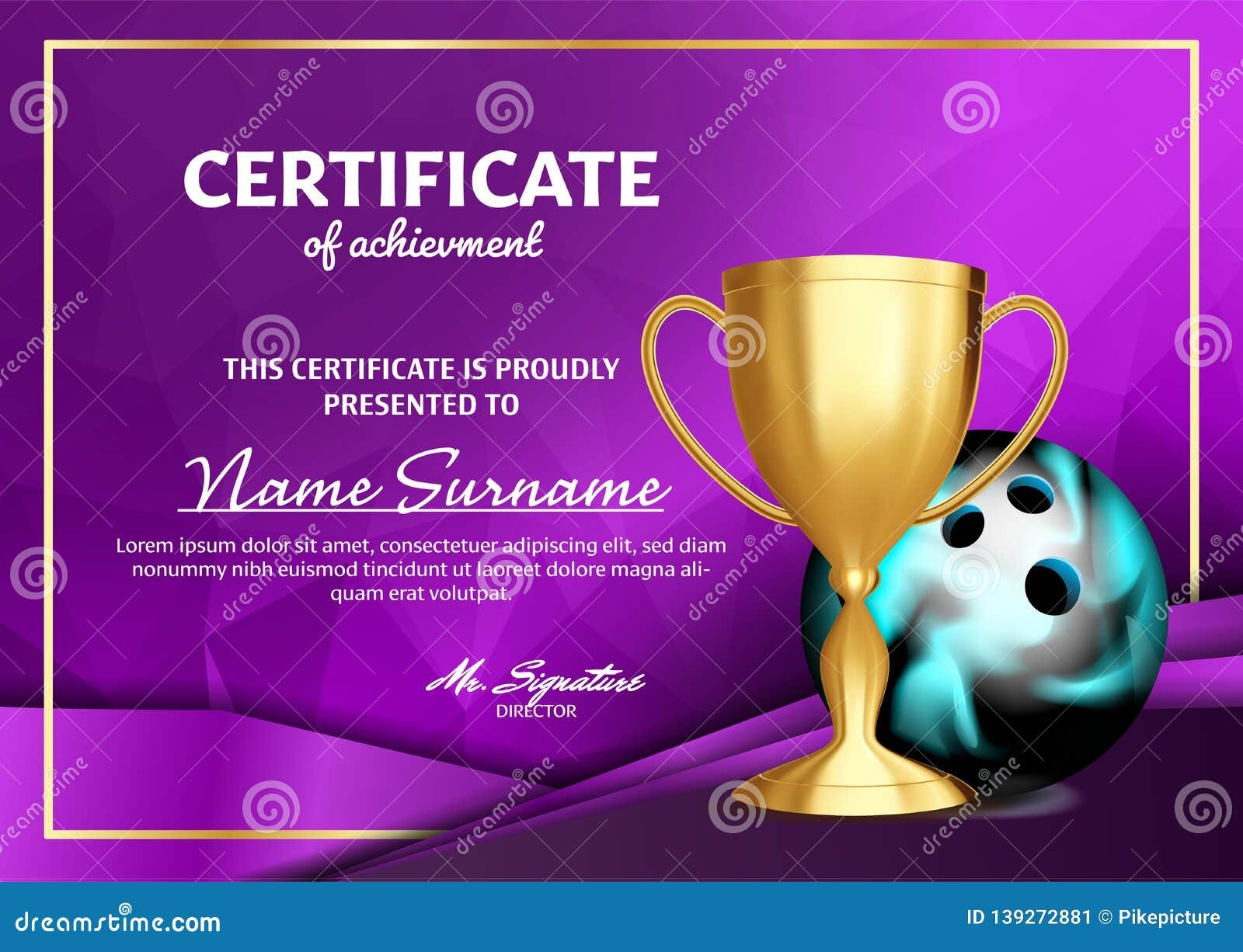 Free Printable Bowling Champion Certificate Templates Editable