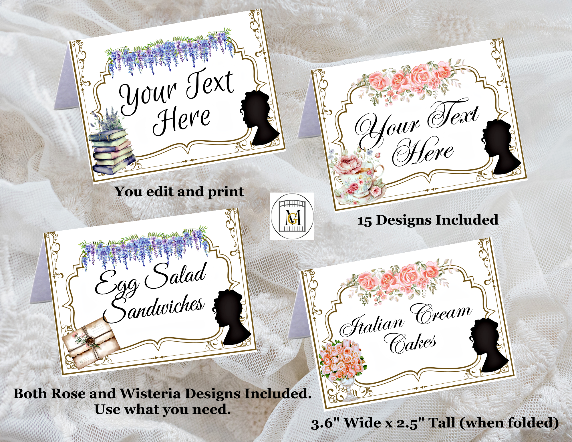 Tented Food Label Printable Edit Wedding Free