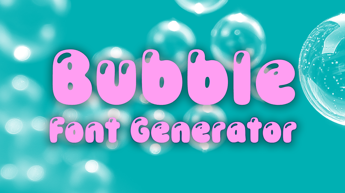 Editable Bubble Font Printable