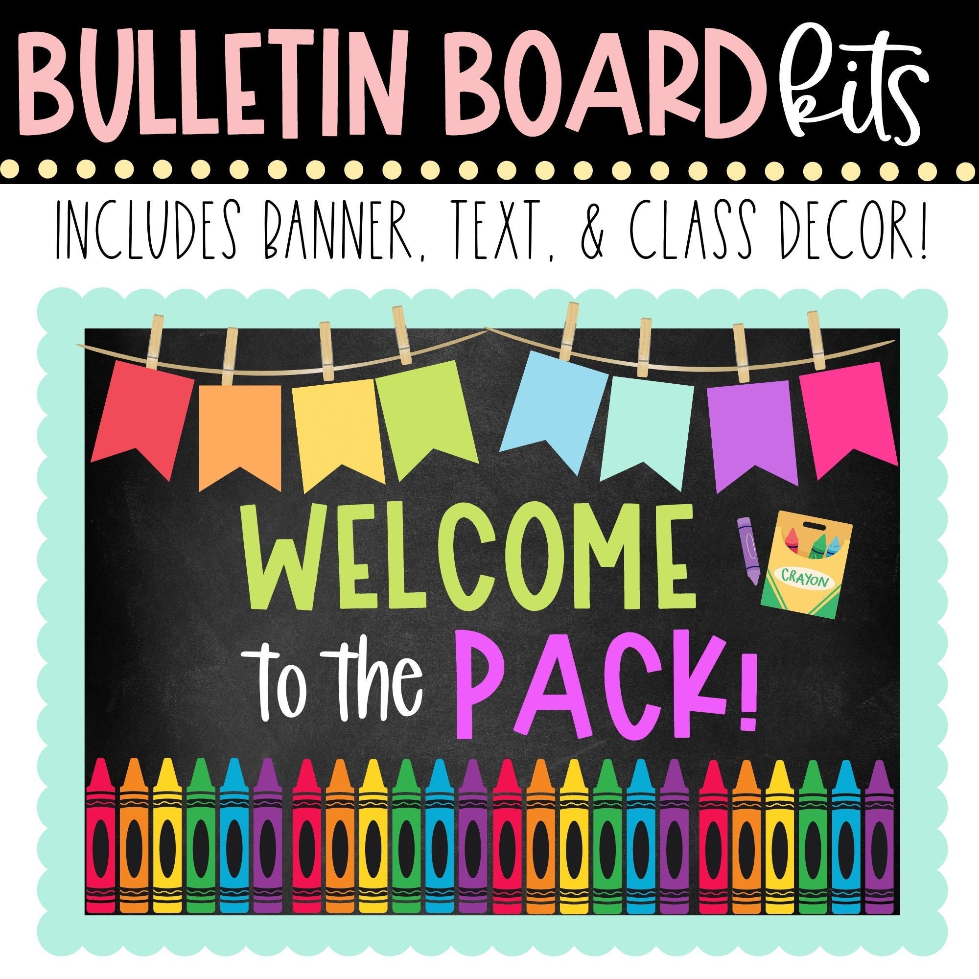 BULLETIN BOARD KIT Welcome To The Pack Back To School Classroom D cor Bulletin Board 1st Day Class D cor Instant Download Etsy