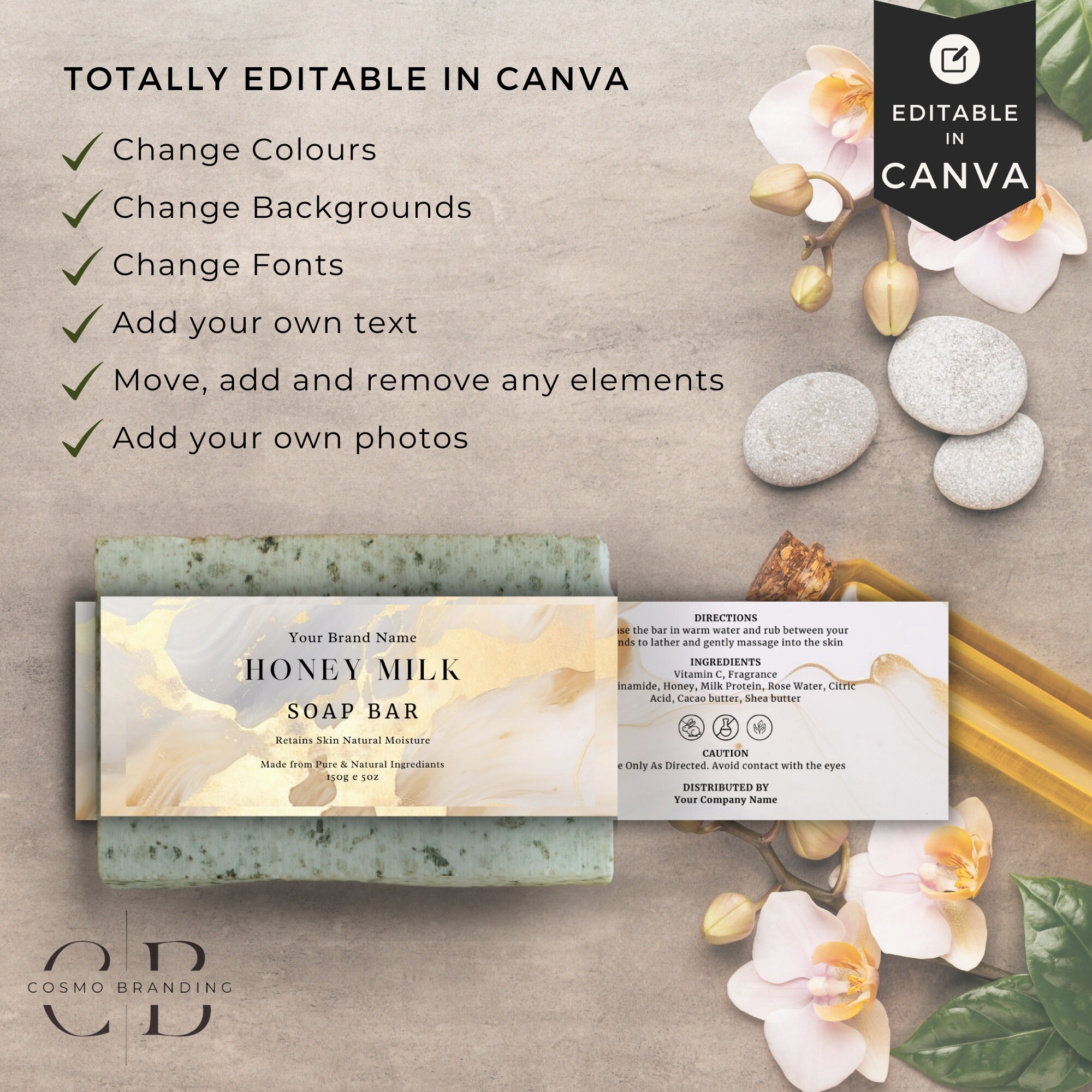Buy Editable Soap Label Soap Labels Template Modern Soap Label Diy Soap Labels Soap Product Label Soap Label Canva Soap Packaging CBW1 Online In India Etsy