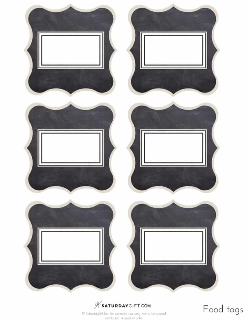 Free Editable And Printable Buffet Labels