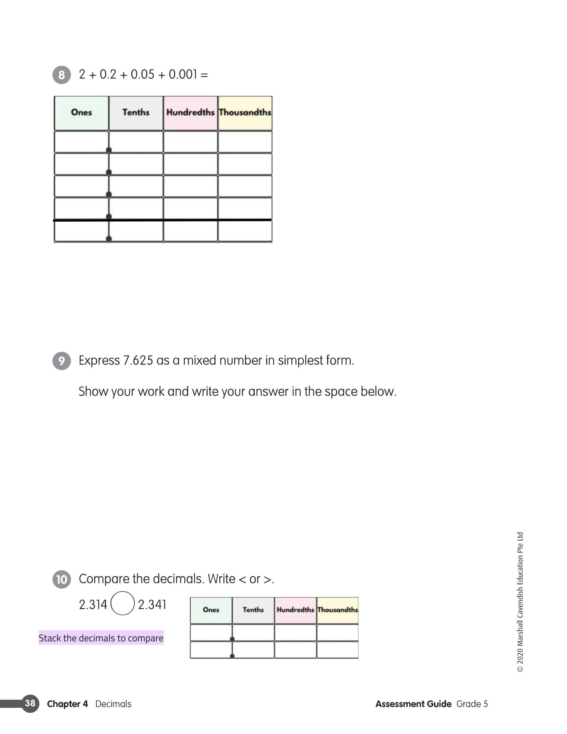 Chapter 4 Modified Math In Focus Test Grade 5 By Val Vals File Cabinet