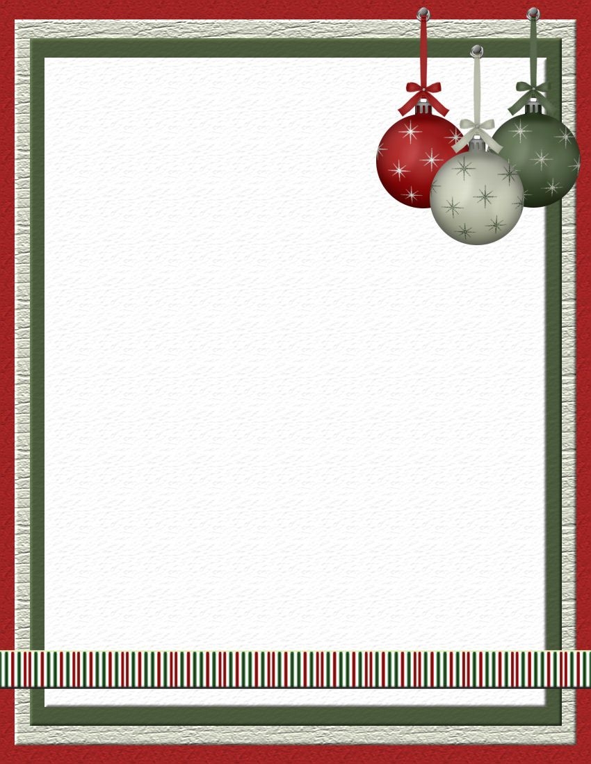 Free Editable Printable Christmas Stationery