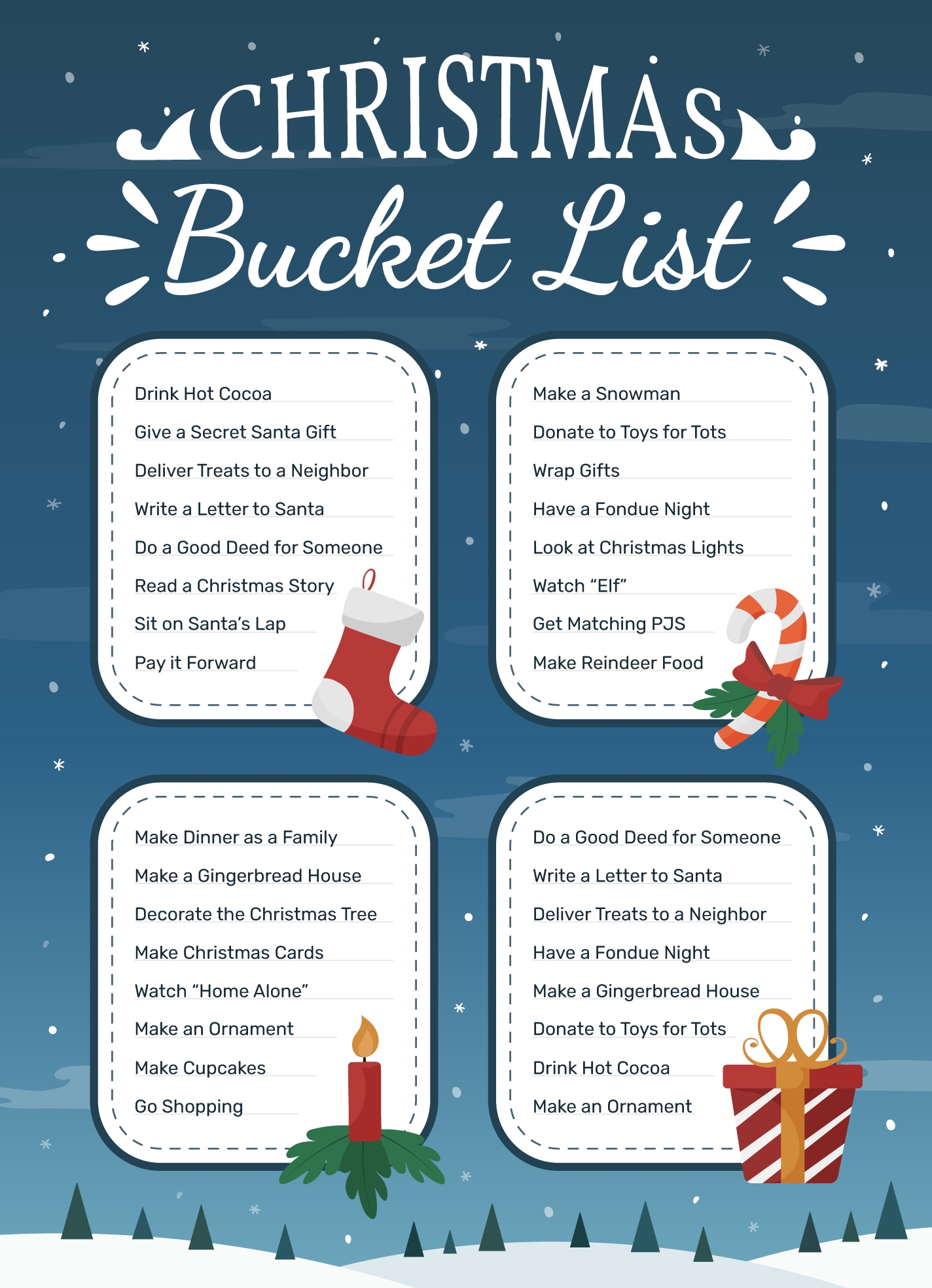 Christmas Bucket List Free Google Docs Template Gdoc io