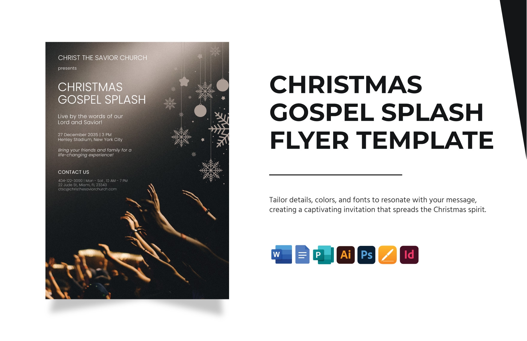 Christmas Church Flyer Template In Word PSD Publisher Pages Google Docs Download Template