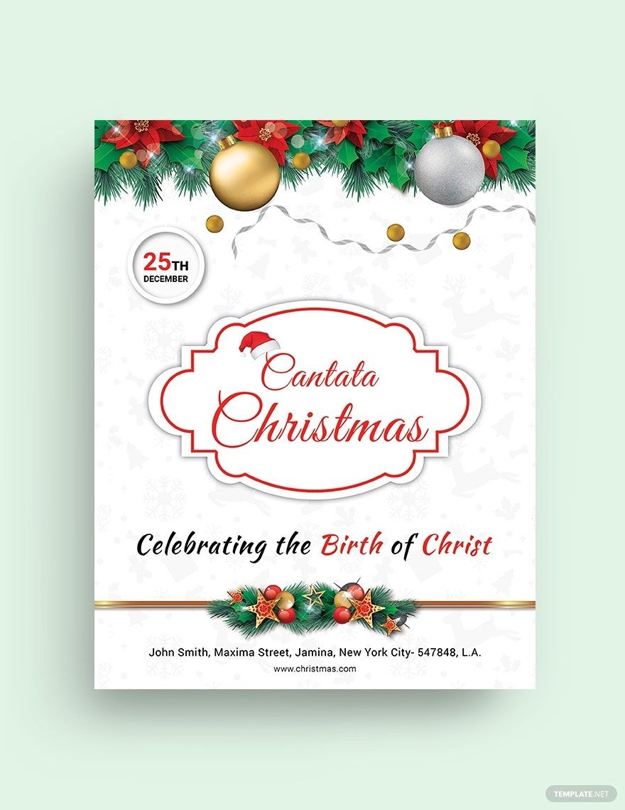 Christmas Church Flyer Template In Word PSD Publisher Pages Google Docs Download Template