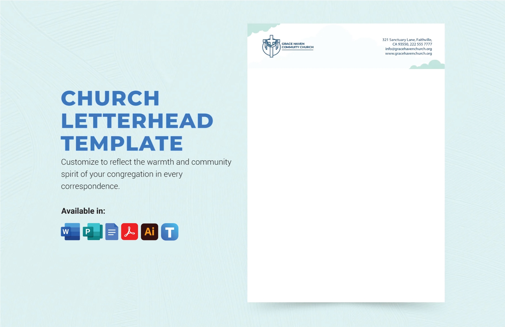 Church Letterhead Template In Google Docs PDF Word Illustrator Publisher Download Template