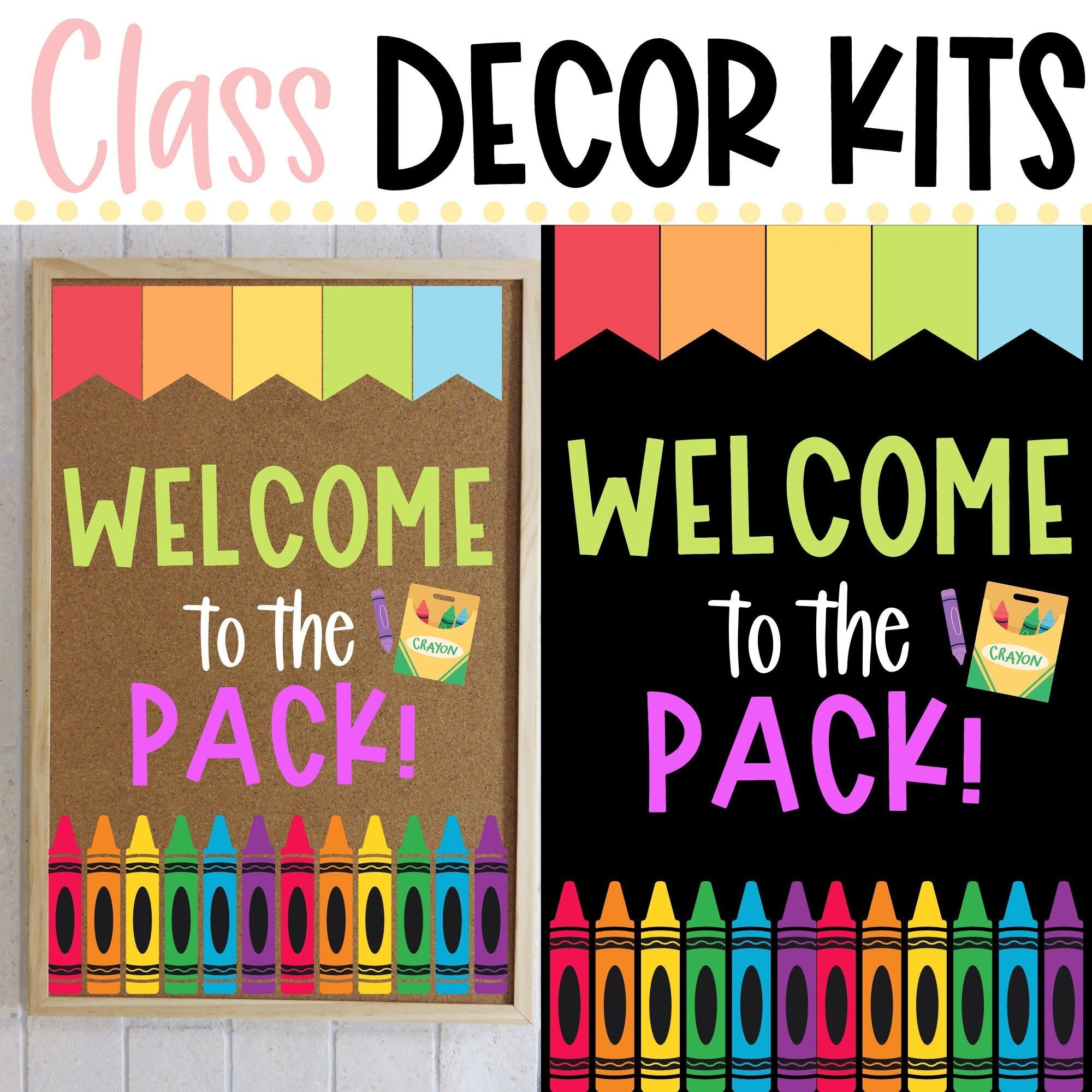 CLASS DECOR KIT Welcome To The Pack Back To School Classroom Door Bulletin Board 1st Day Class Decor Instant Download Etsy