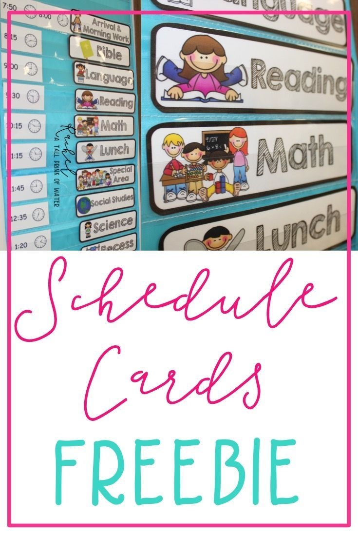 Classroom Schedule Cards FREEBIE