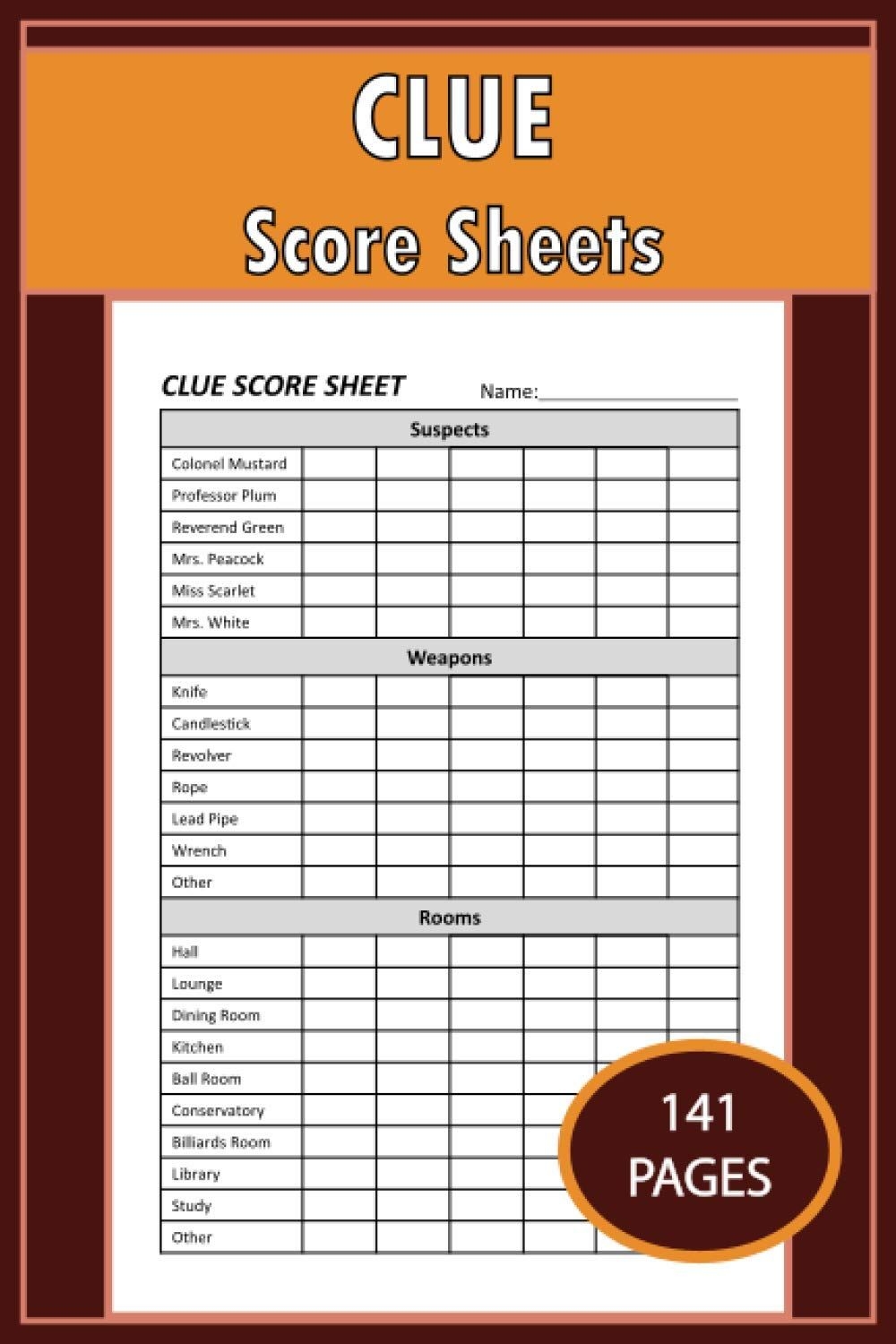 Clue Board Game Printables Shop On Pinterest