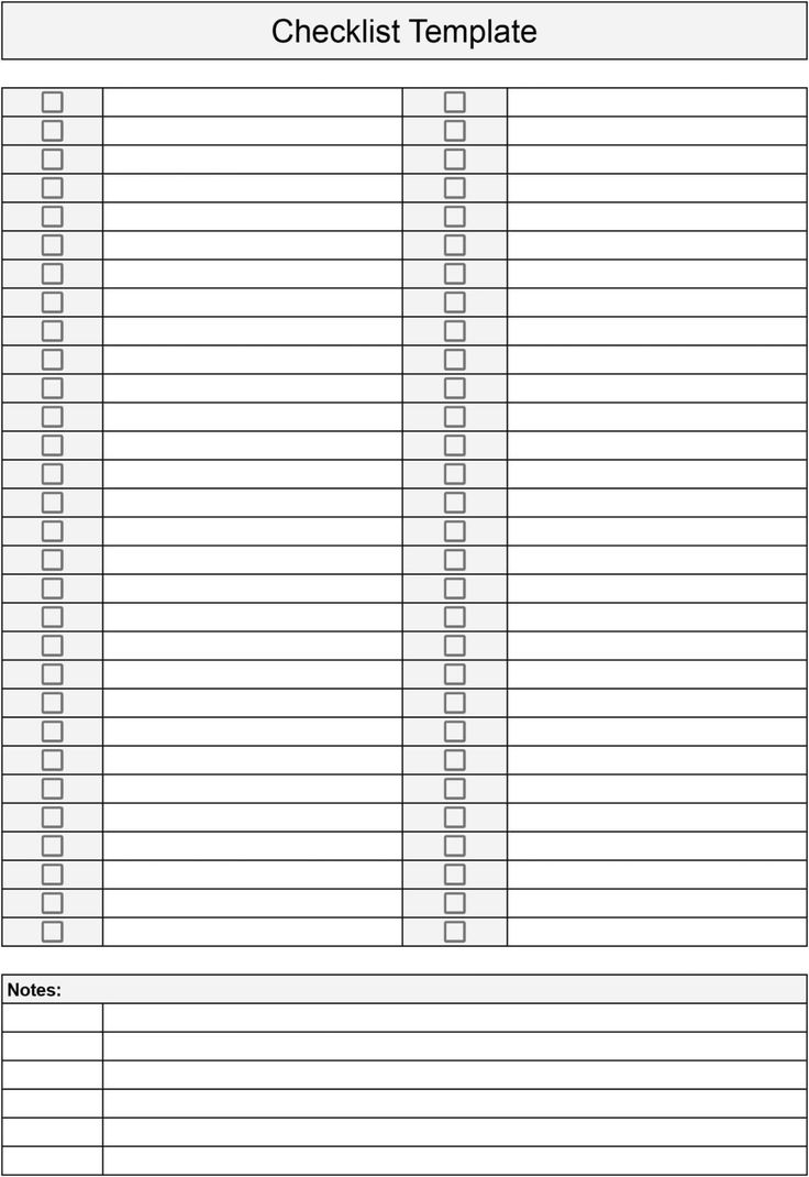 Comprehensive Blank Checklist Template In Microsoft Word Professional Sample Templates Ideas