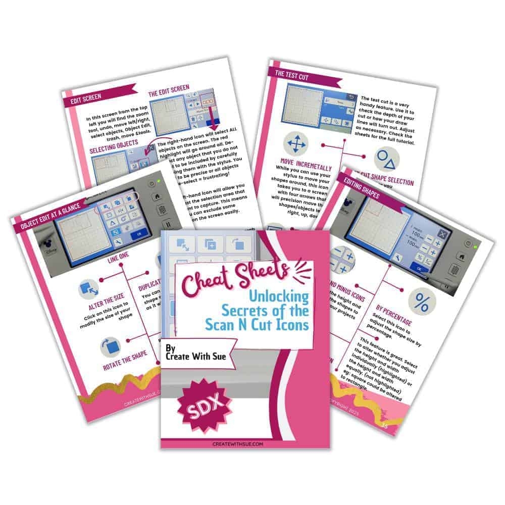 Conquer Your ScanNCut SDX With Confidence Quick Reference Cheat Sheets Inside Create With Sue