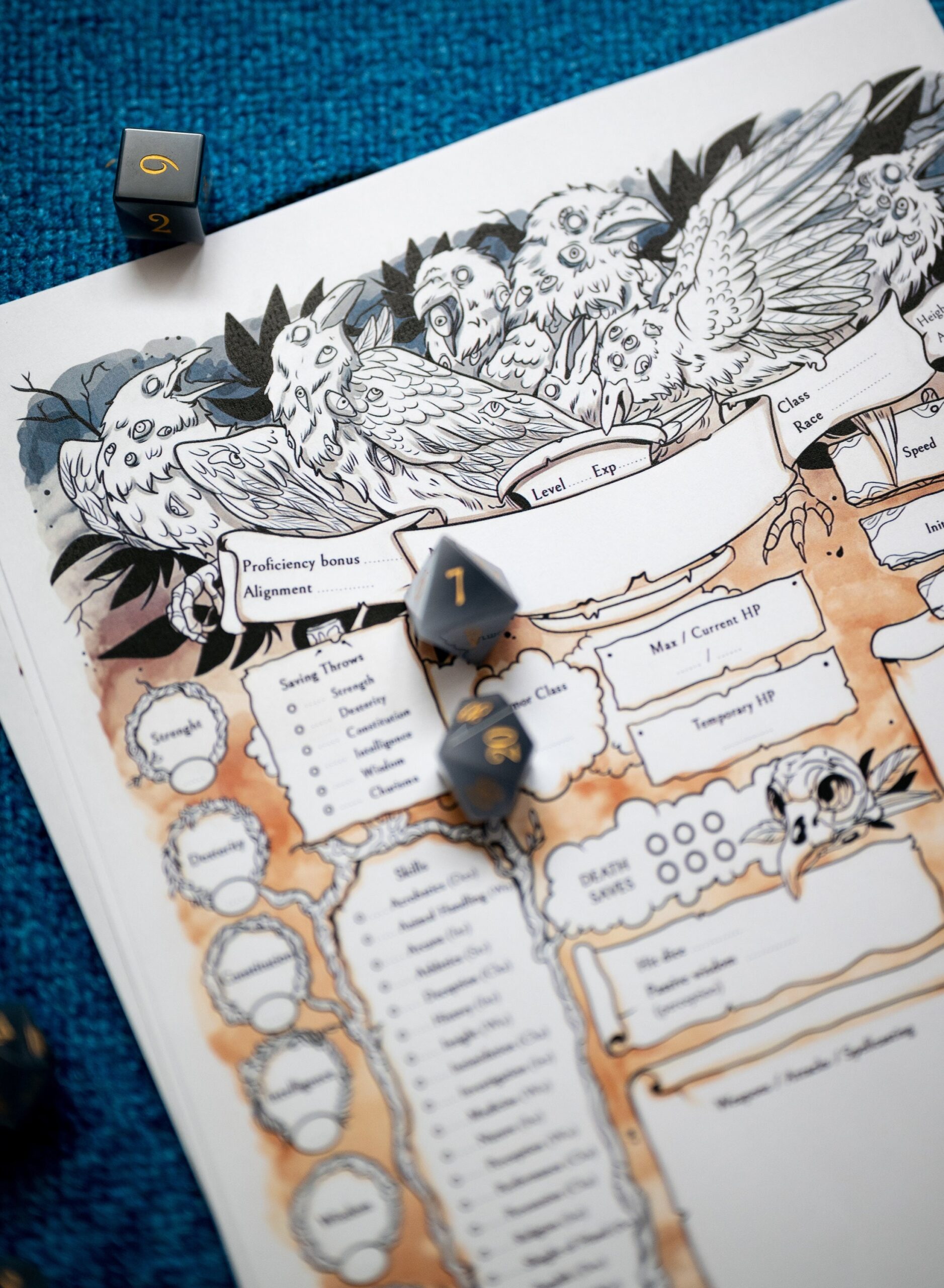 D D 5e Character Sheets Printable Dnd 5e Character Sheets Ravens Theme Etsy