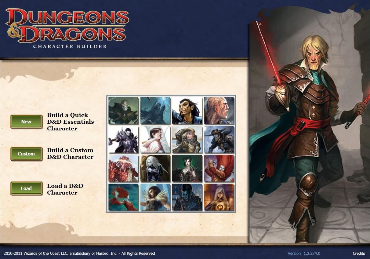 D&D 4th Edition Character Generator Printable