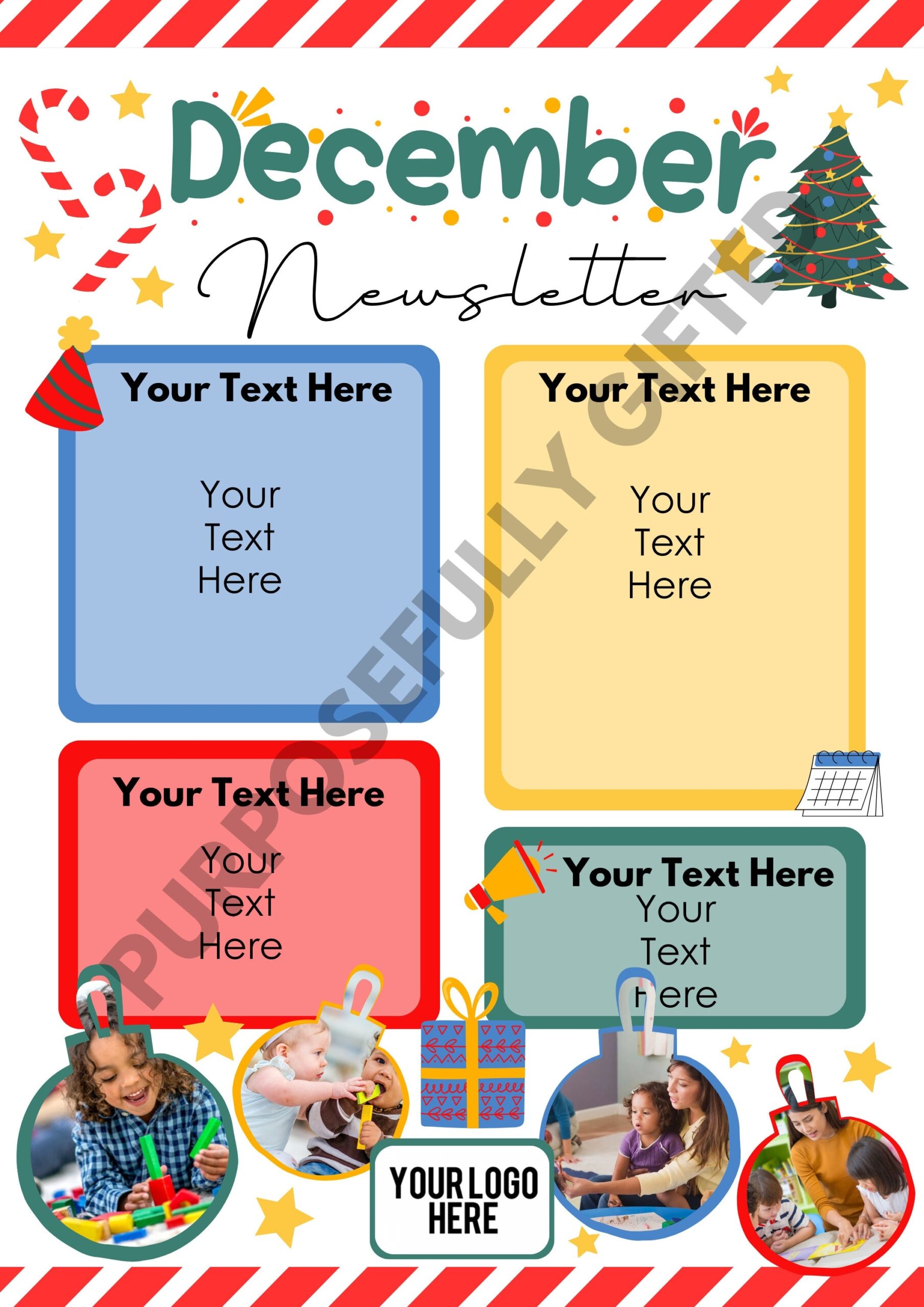 Free Preschool Printable Editable December Newsletter