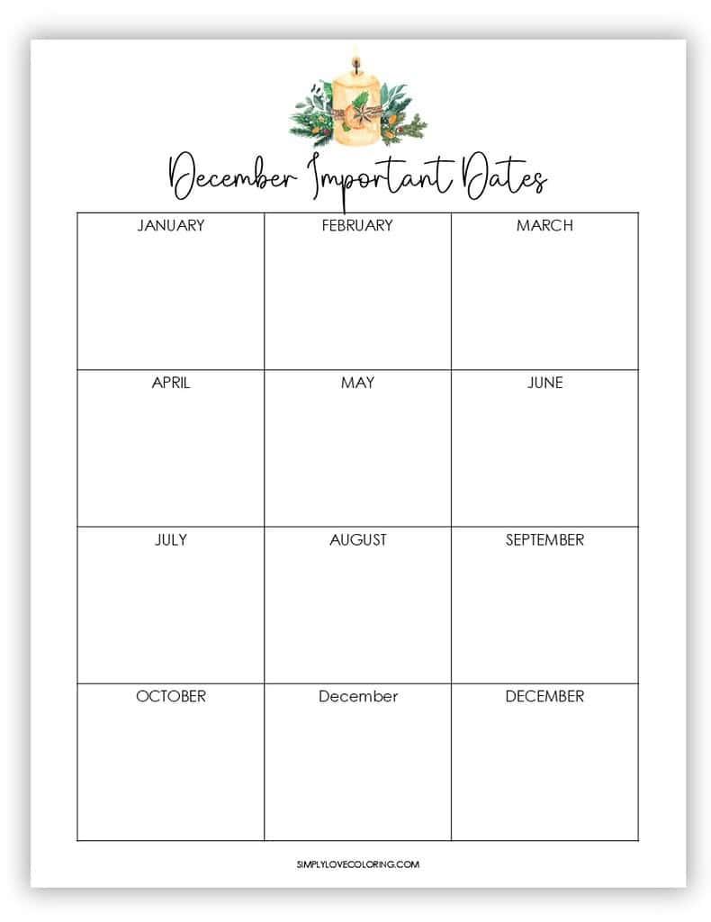 December Planner Printables Free PDF Downloads Simply Love Coloring