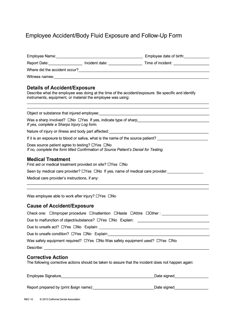 Sharps Exposure Editable Printable Protocol
