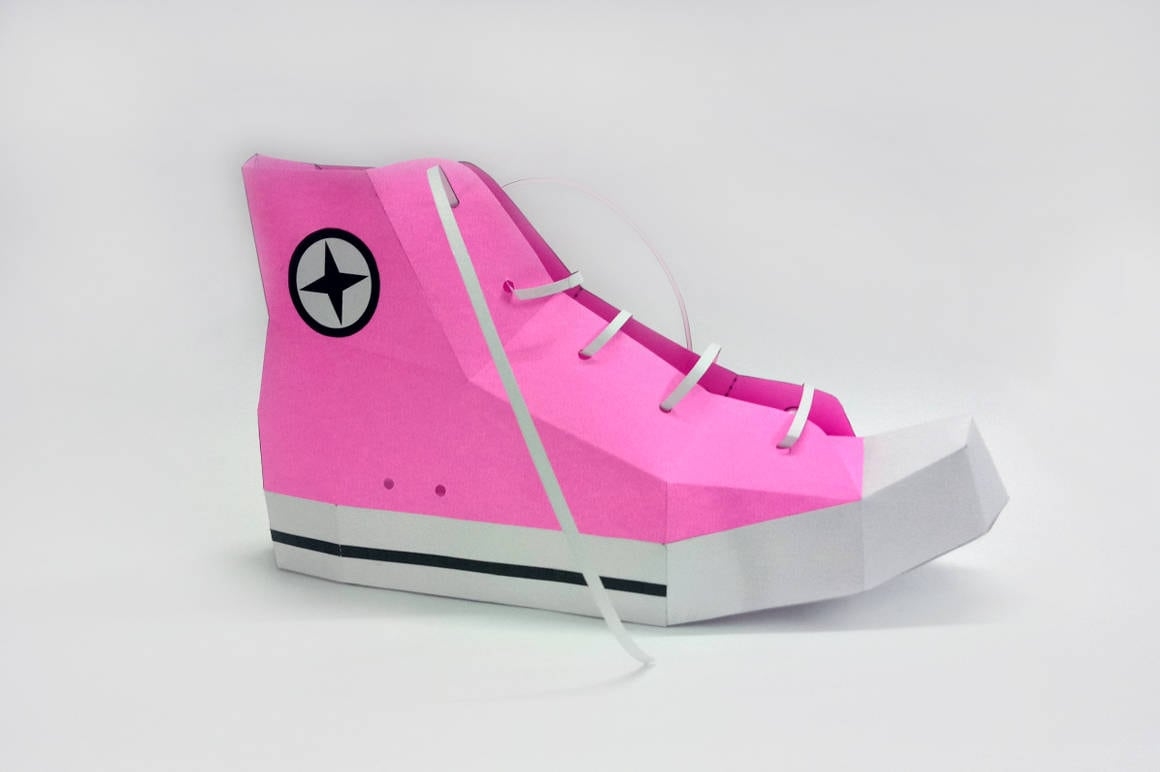 DIY Papercraft Shoe Converse Shoe boots 3d Origami Models digital Download diy Kit shoe Making diy Gift gifts For Her pdf Templates shoe Png Etsy