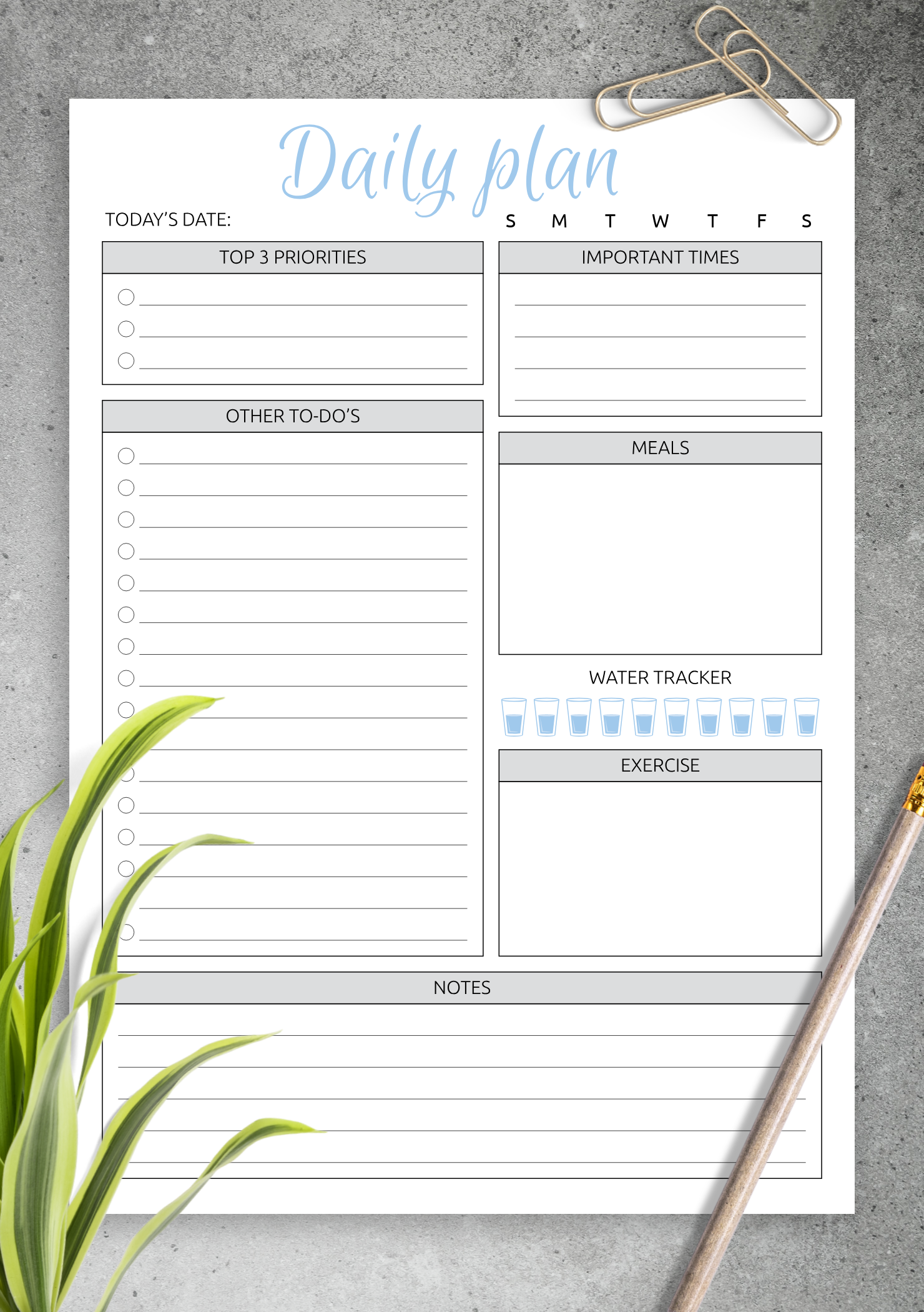 Planning Important Dates Printable Editable