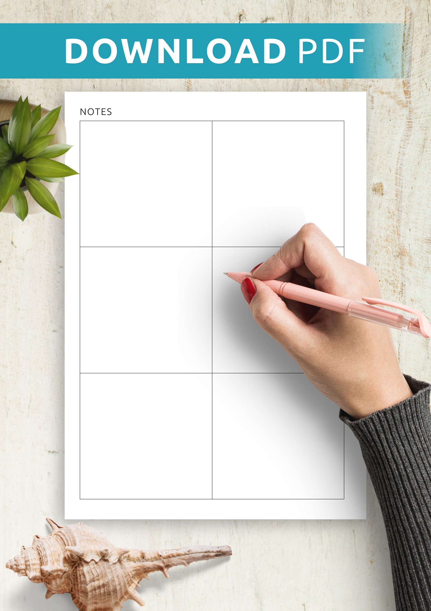 Printable Editable 6 X 6 Squares