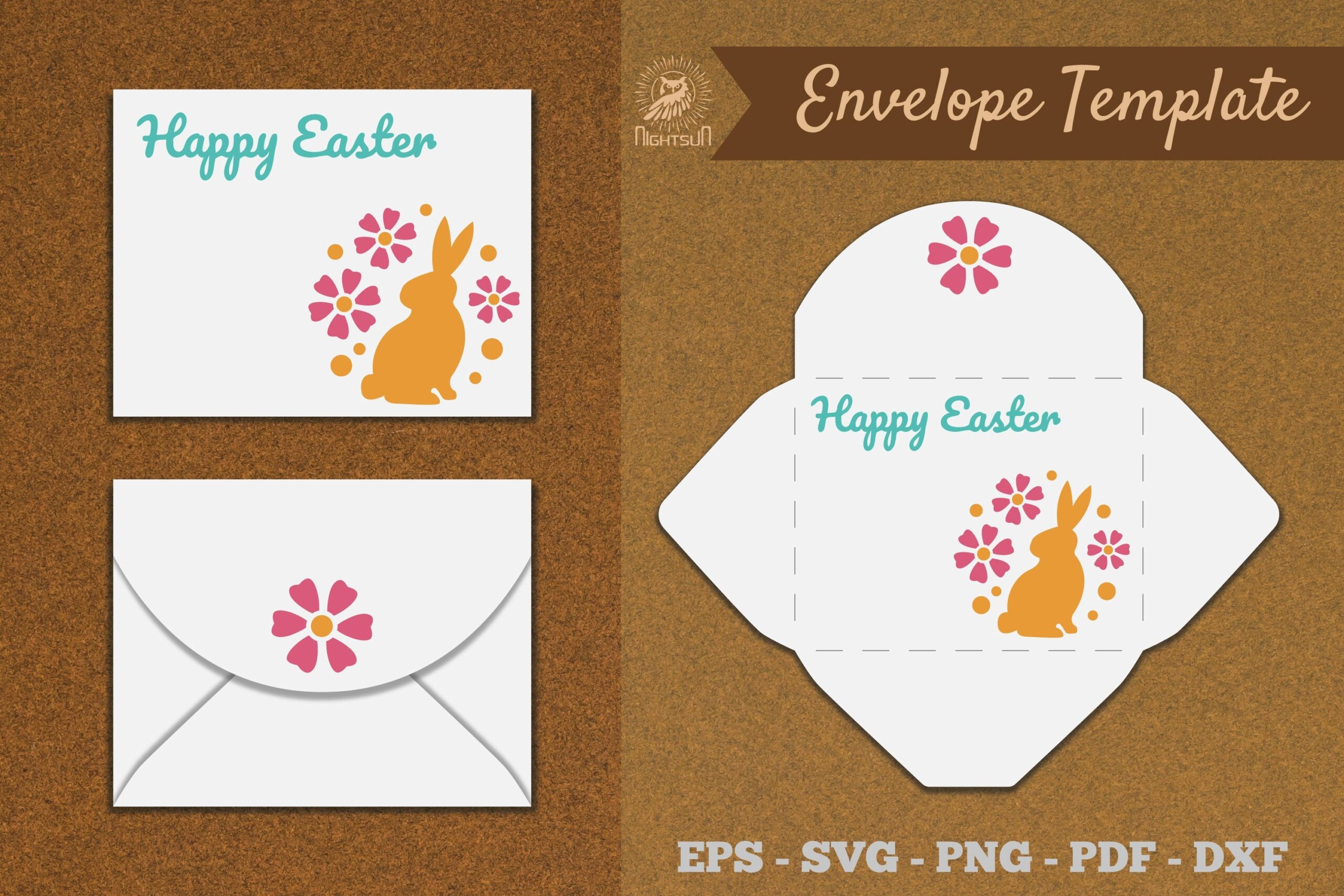 Easter Envelope Template SVG 3442569 