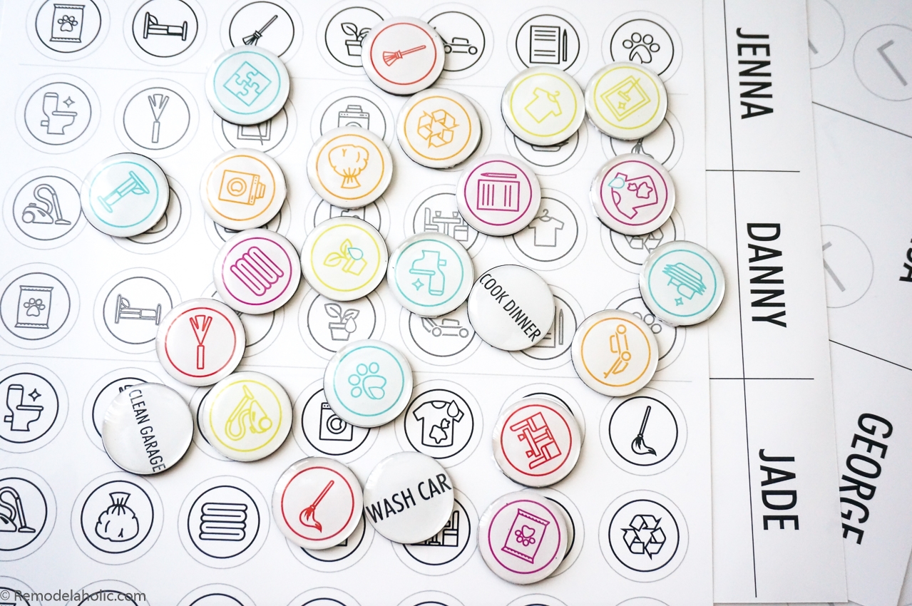 Editable Magnetic Chore Chart Printable For Kids Remodelaholic