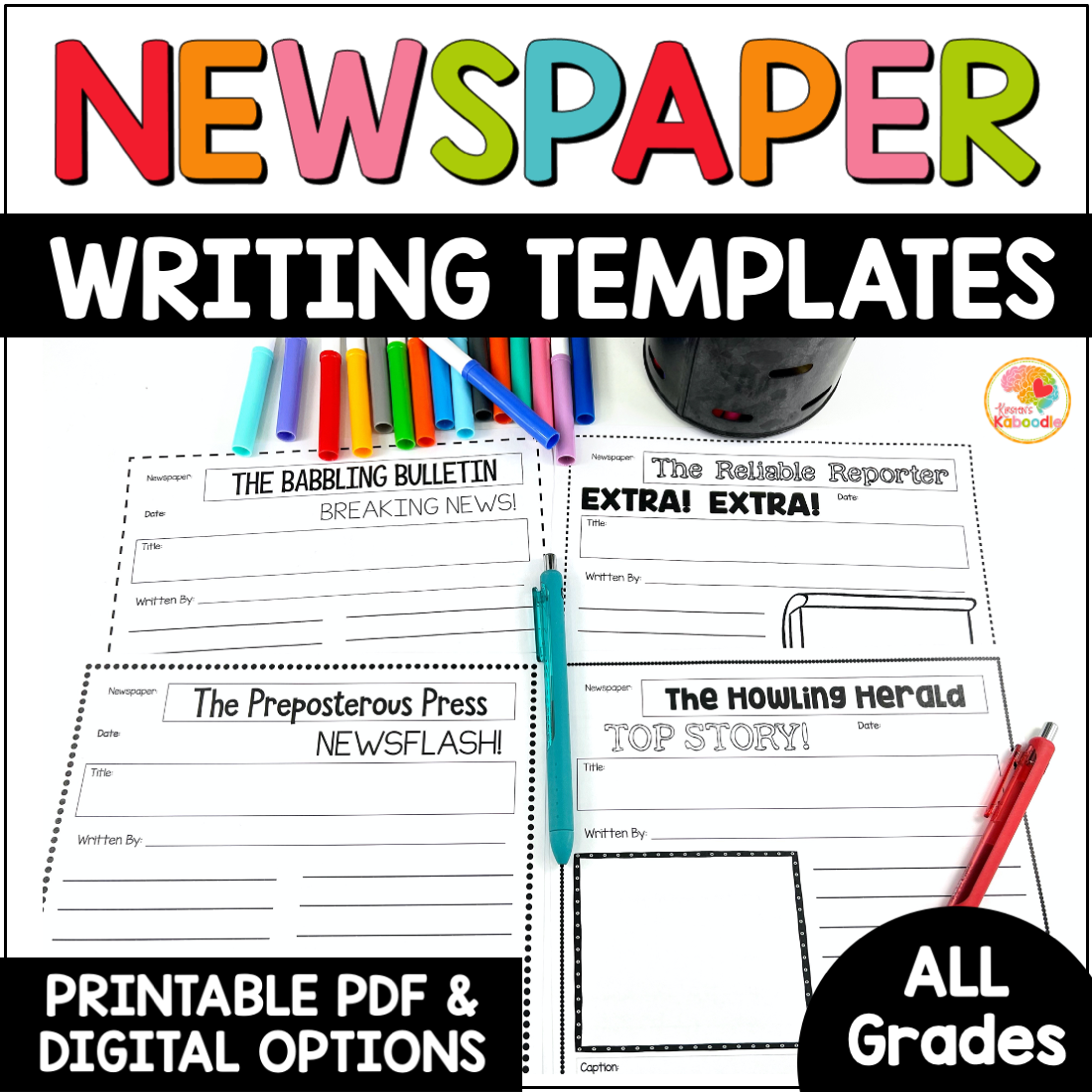 Editable Newspaper Article Templates For ANY SUBJECT Made By Teachers