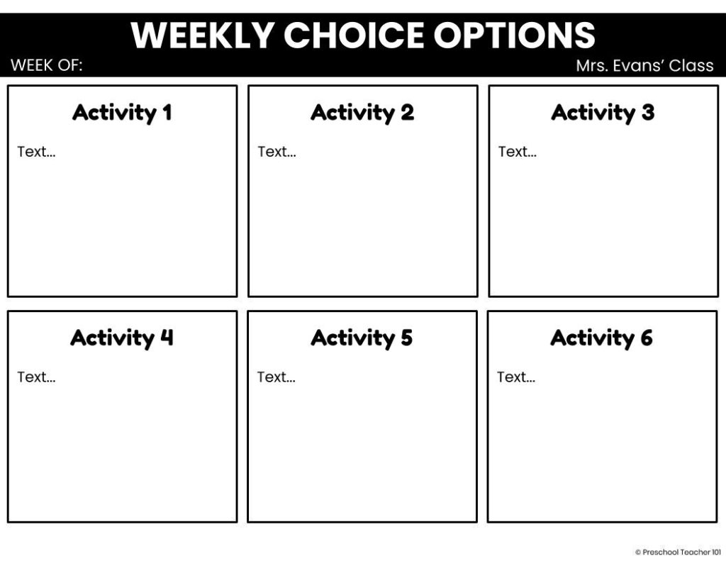 Printable Editable Pre K One Day Lkeson Plan
