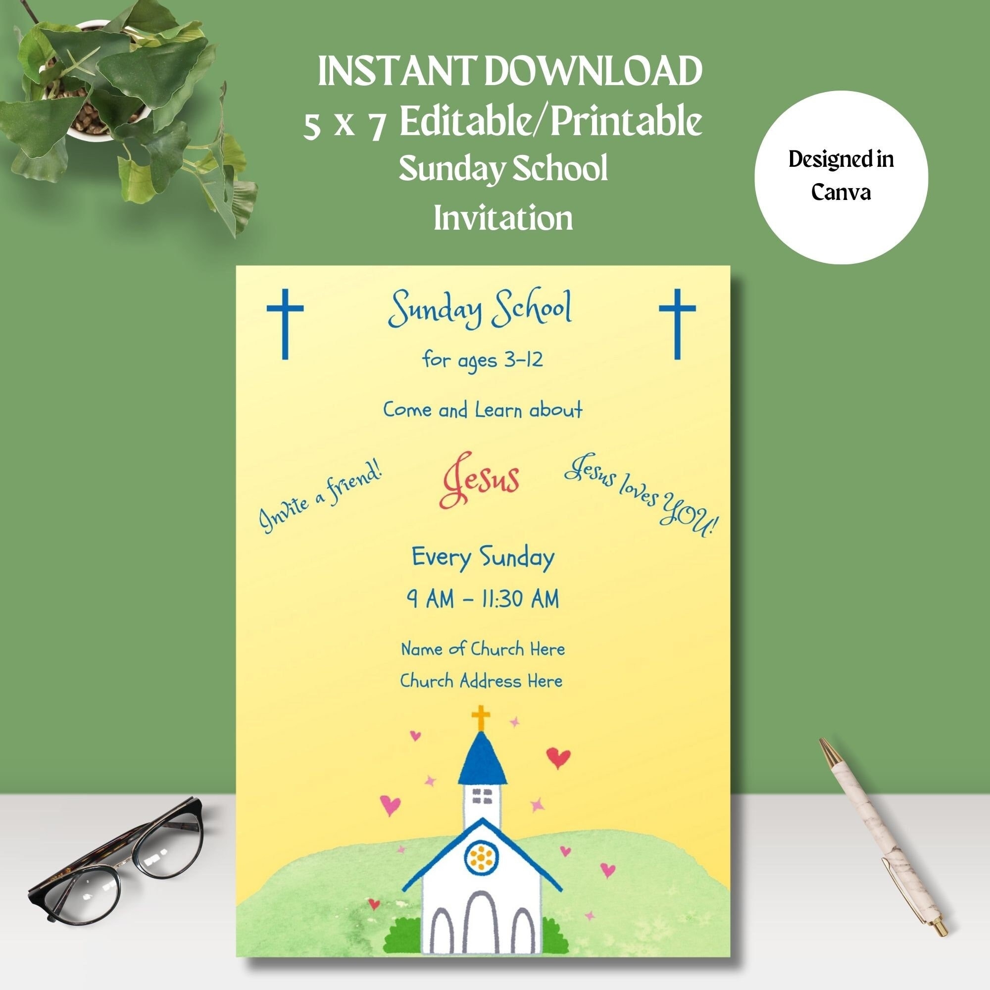 Printable And Editable Church Invitations