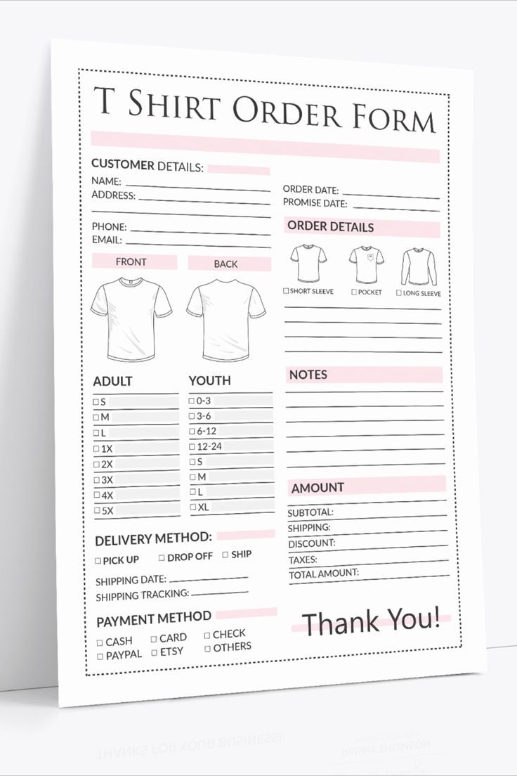 Editable T shirt Order Tracking Sheet Shirt Business Order Form Printable Custom Shirt Purchase Order Sheet Canva Shirt Sales Sheet Etsy