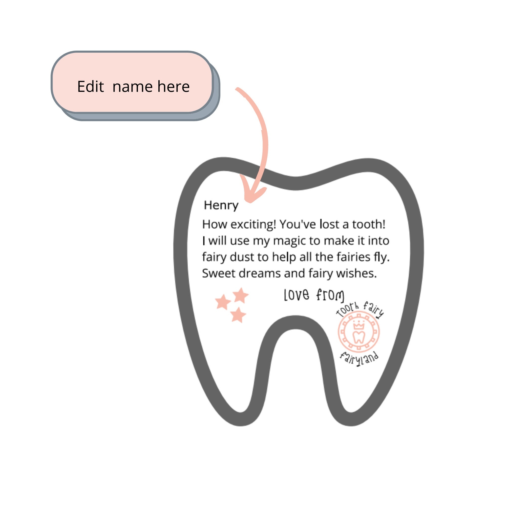 Printable Editable Tooth Fairy Letter