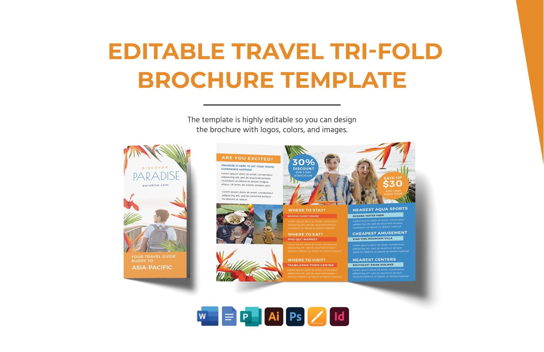 Editable Tri Fold Brochure Templates In Word To Download