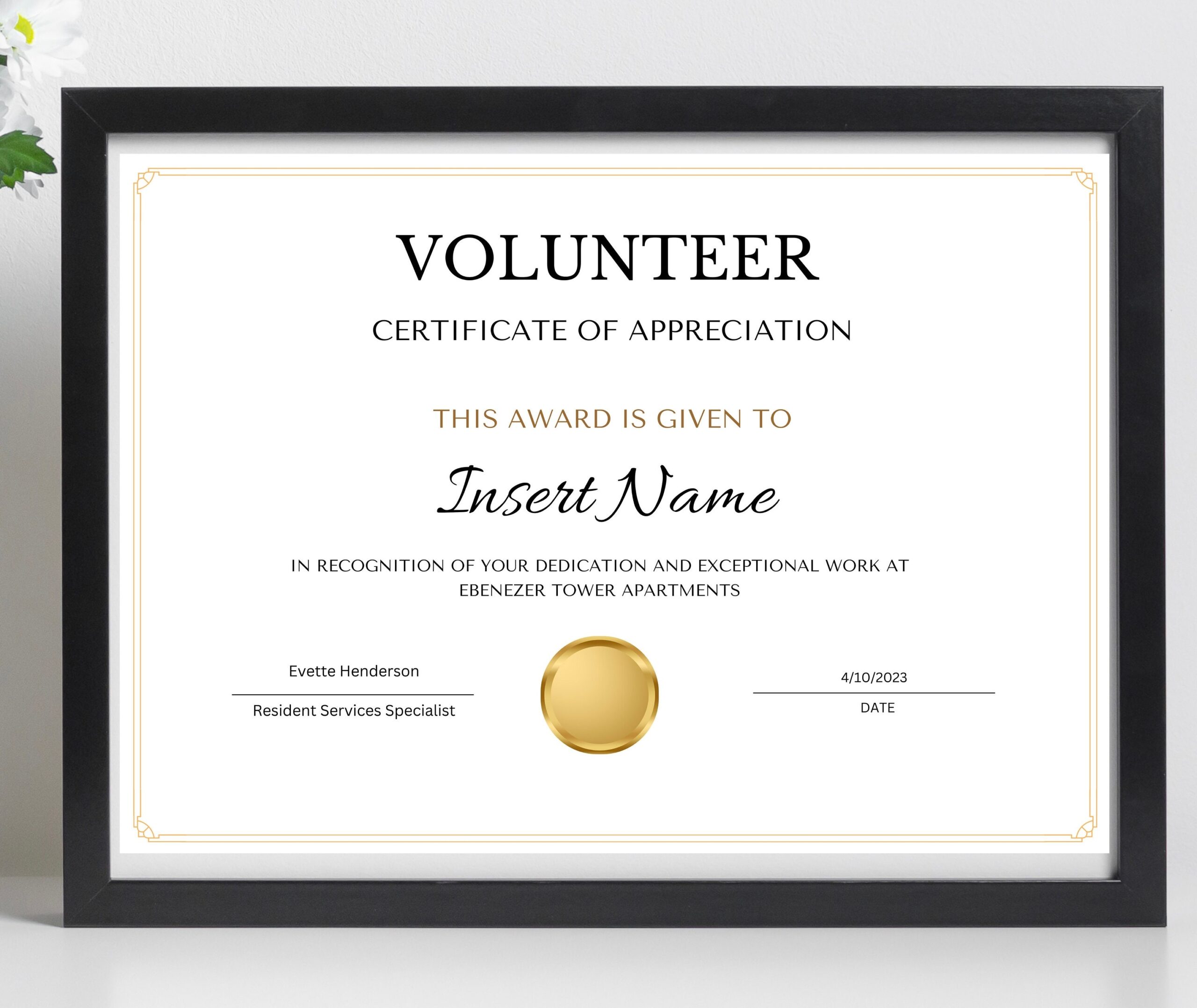 Editable Volunteer Certificate Of Completion Training Certificate Template Printable Course Completion Certificate DIY Volunteer Etsy