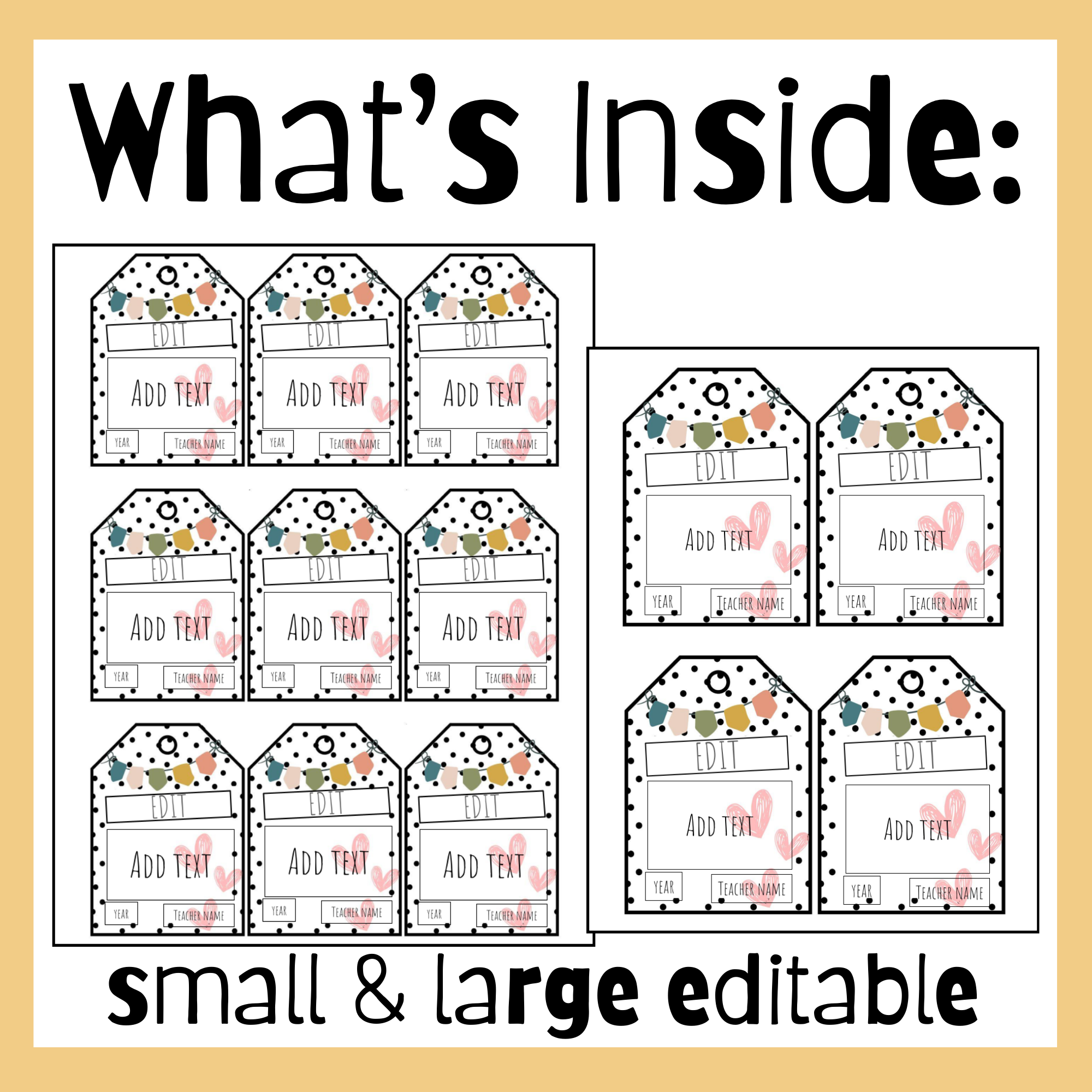 Editable Printable Small Tag Template