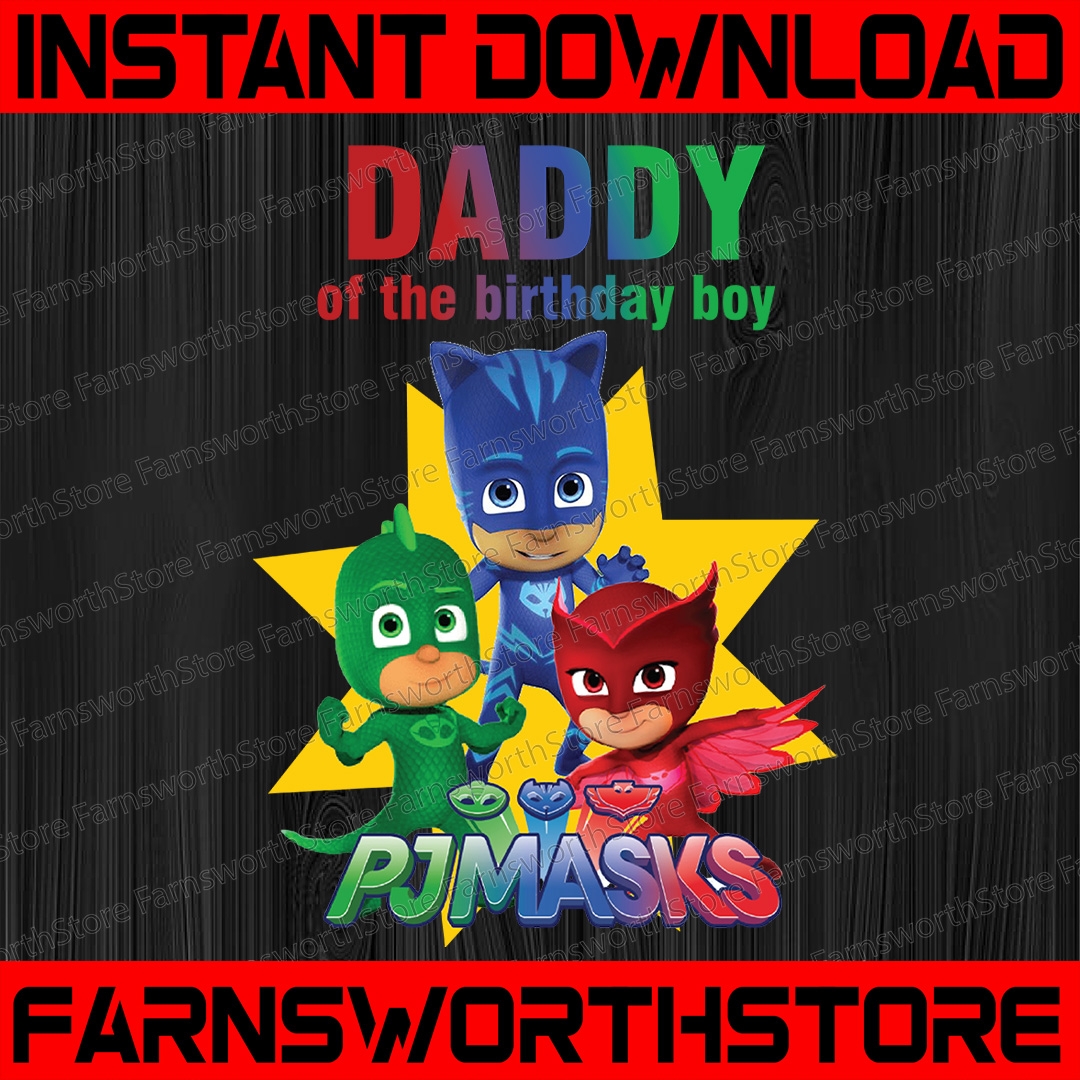 Pj Mask Iron On Printable Editable Digital