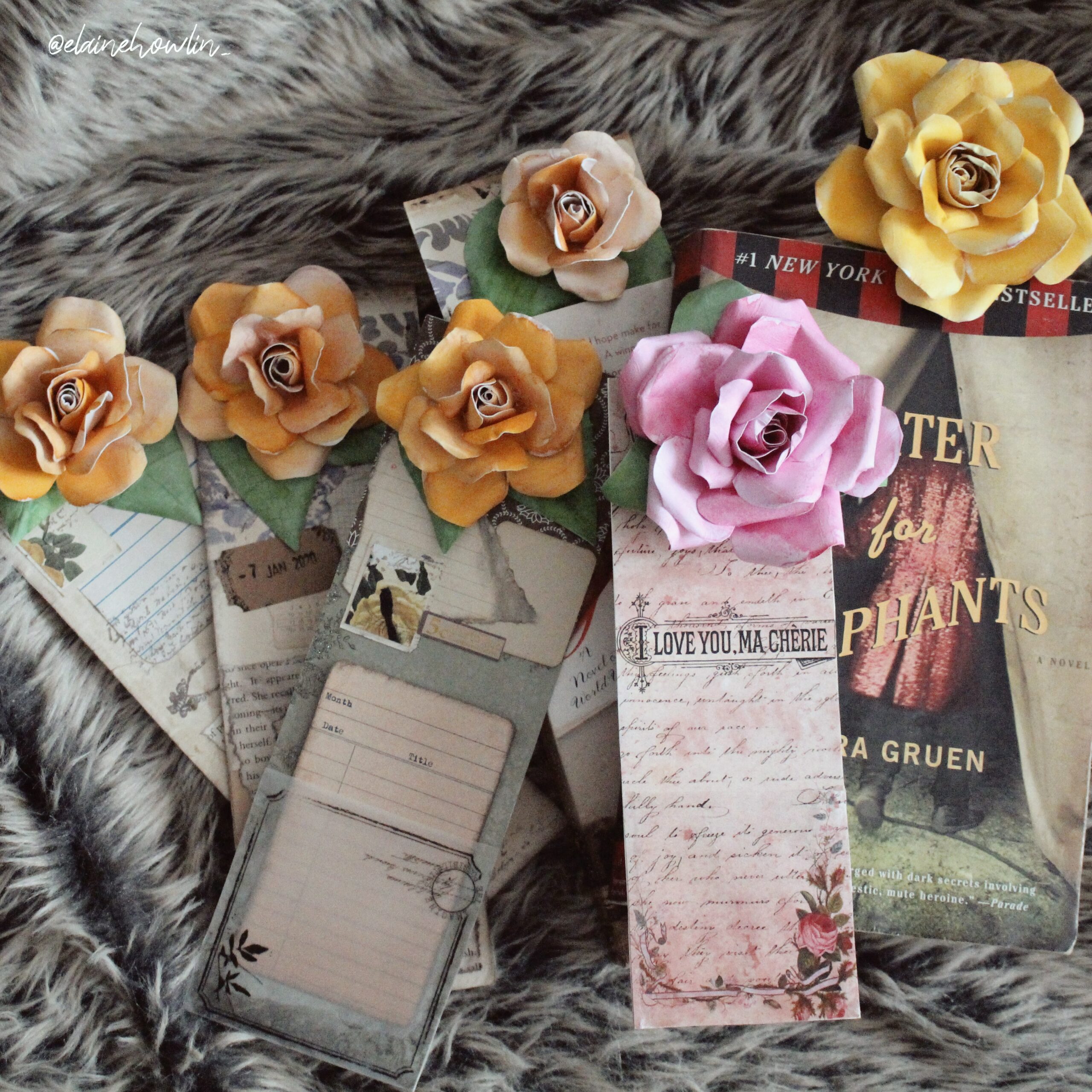 Flower Bookmark Tutorial With Printable Templates Elaine Howlin Wayfarer s Journal Co 