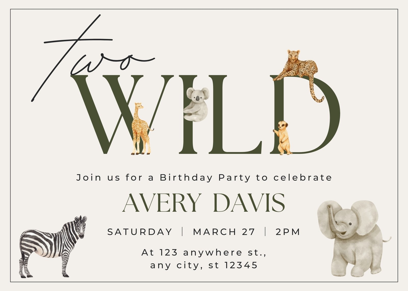 Free 2nd Birthday Invitation Templates You Can Edit Canva