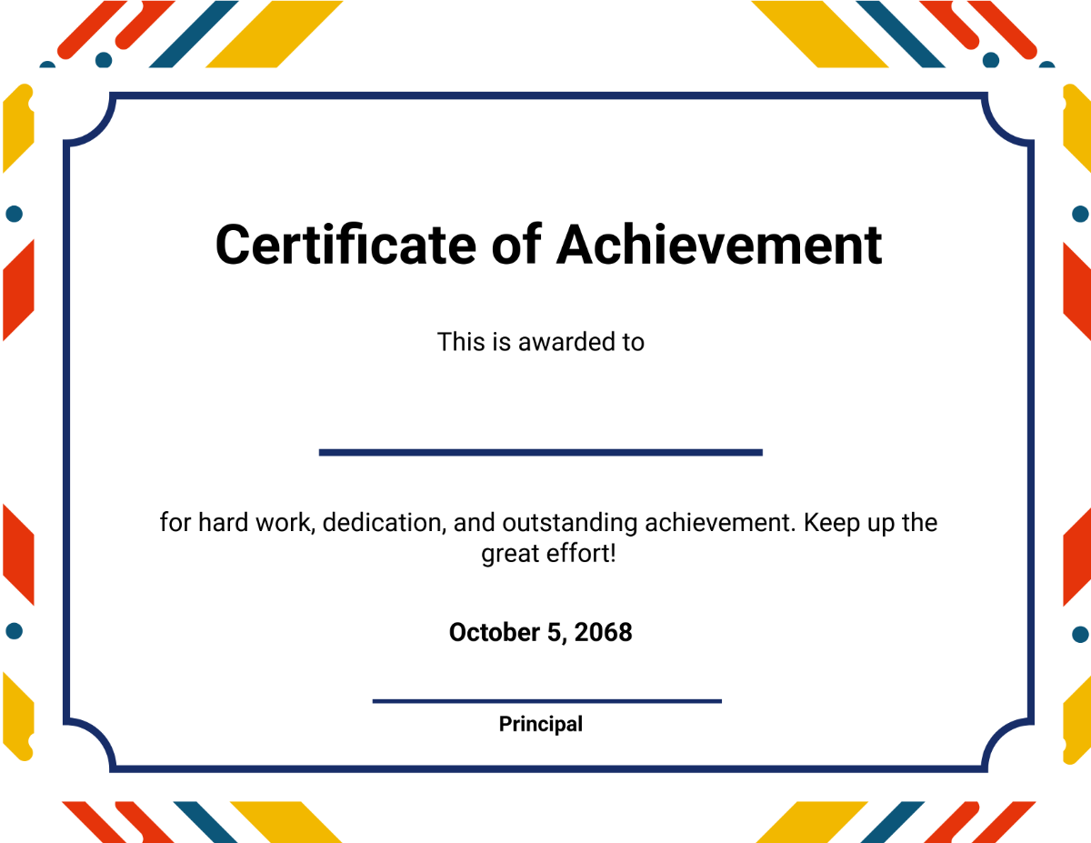 Free Printable Editable Certificate Of Achievement